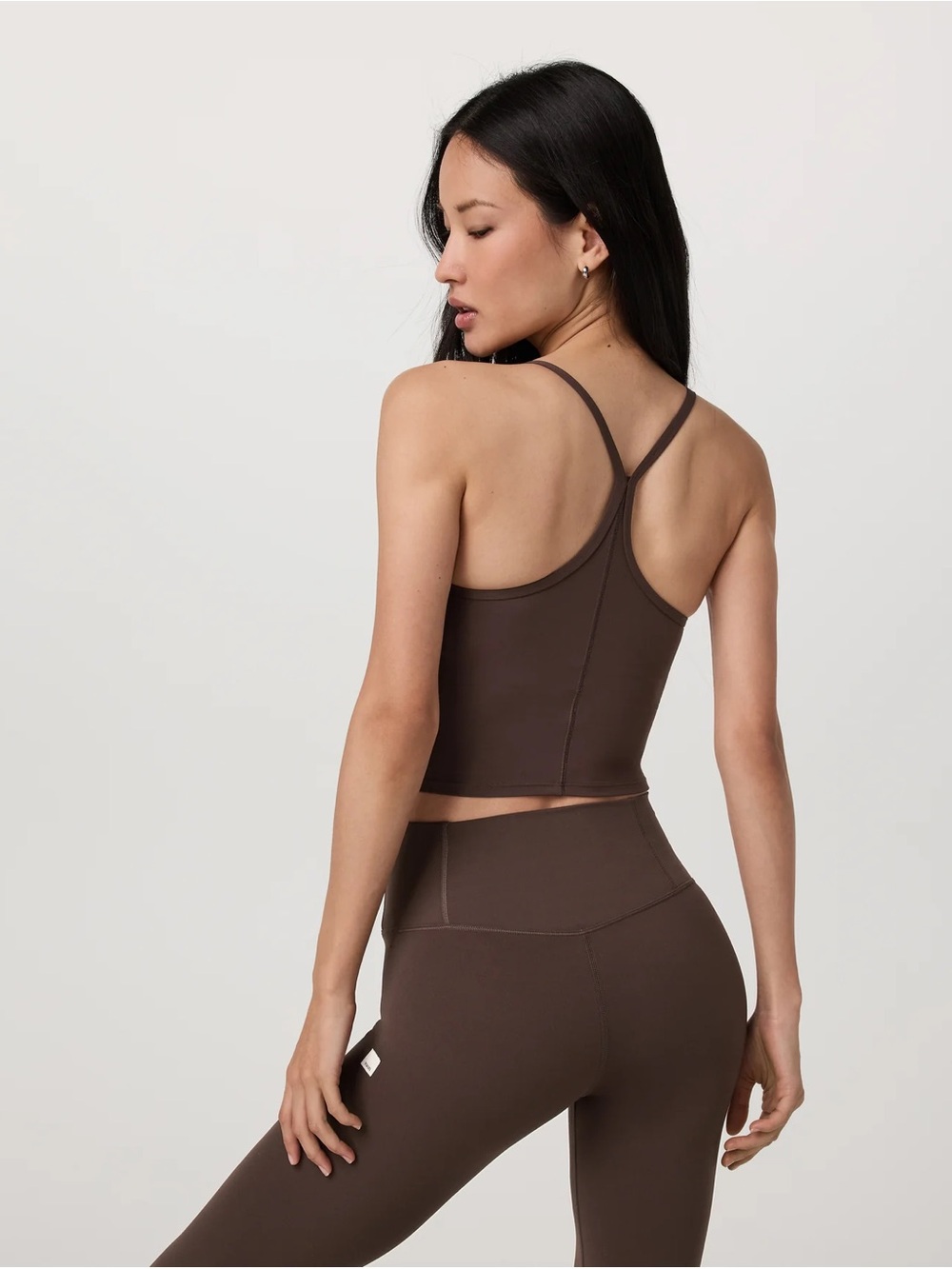 Vuori All The Feels Support Tank 2.0 in Java Brown Size Medium - Picture 3 of 5